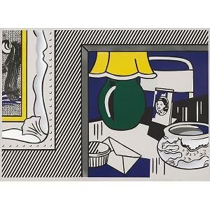 Roy Lichtenstein - Two Paintings: Green Lamp, from the "Paintings" series (Corlett 201)