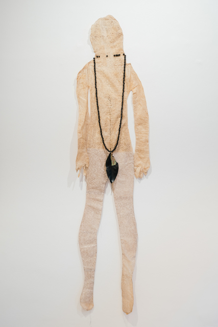 Cynthia Fusillo, ‘My body is a diary’, 2020, Mixed Media, Tea dyed paper, pen, marker, thread, ceramic beads, Galeria Contrast