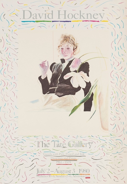 David Hockney, ‘A poster for David Hockney: Travels with Pen, Pencil, and Ink (Baggott 48)’, 1980, Ephemera or Merchandise, Offset lithographic poster printed in colours, Forum Auctions