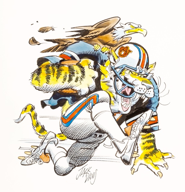 Jack Davis, ‘Auburn University Tigers Football Illustration; Original Art’, The Illustrated Gallery