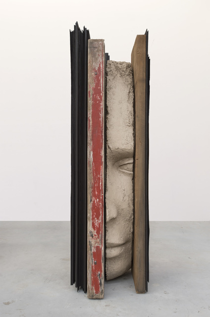 Mark Manders, ‘Large Composition with Red’, 2017, Sculpture, Painted wood, painted epoxy, iron, Zeno X Gallery