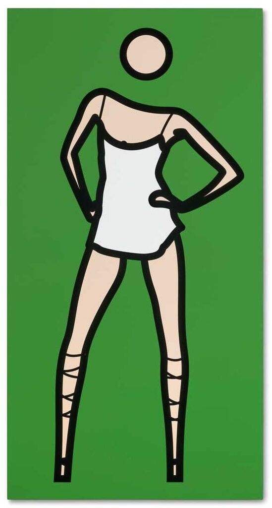 Julian Opie - Shahnoza dancing in white dress, right