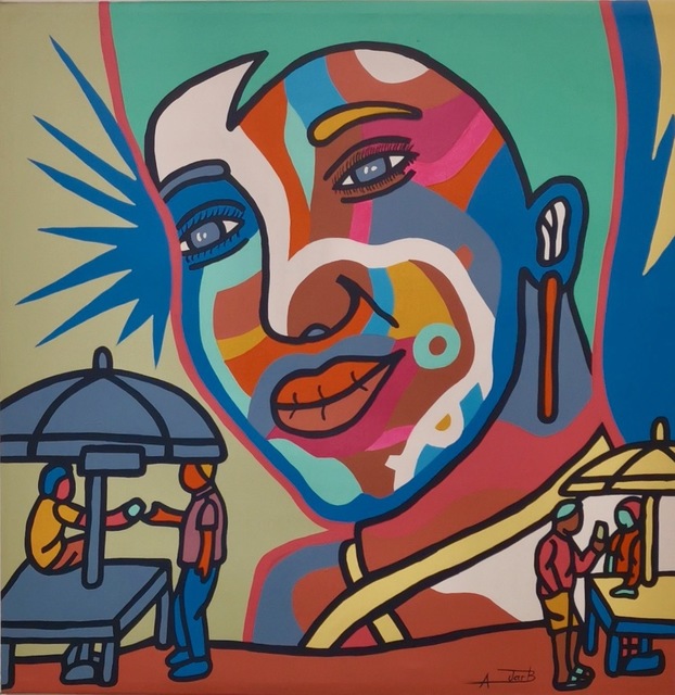 Ajarb Bernard Ategwa, ‘Untitled’, 2016, Painting, Acrylic on canvas, LIS10 Gallery