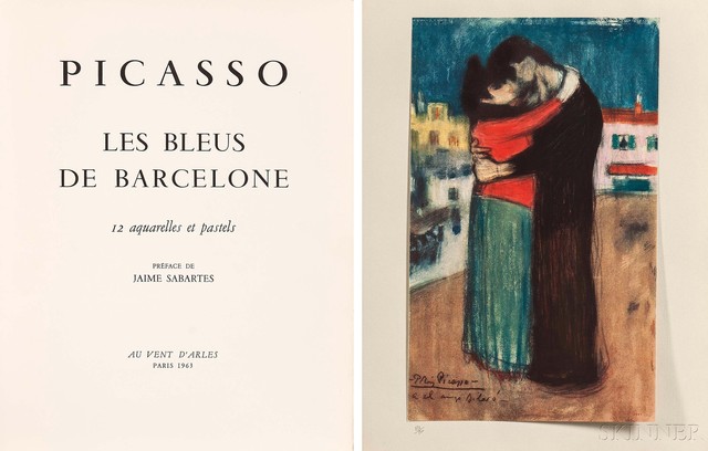 Pablo Picasso, ‘Eleven Plates from Les bleus de Barcelone’, 1963, Drawing, Collage or other Work on Paper, Chromolithographs on paper, Skinner