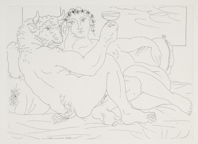 Pablo Picasso, ‘Minotaure, Une Coupe A La Main, Et Jeune Femme’, 1933, Odon Wagner Gallery