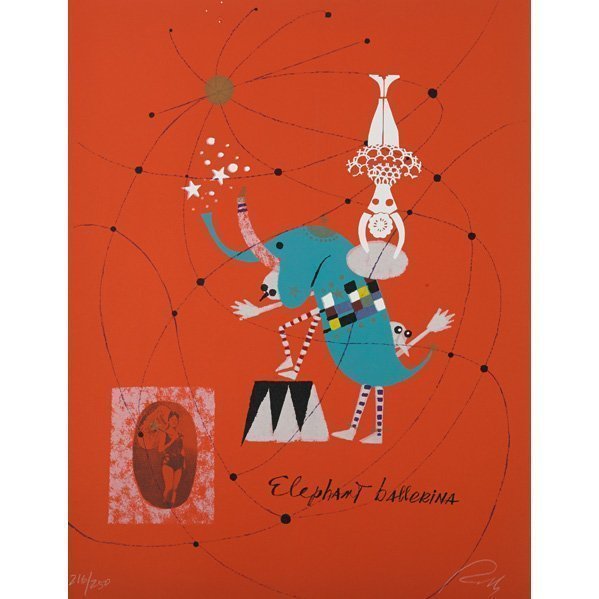 Wolfgang Roth, ‘Rare Wolfgang Roth Dada Bauhaus Circus Silkscreen Print 5’, 20th Century, Lions Gallery