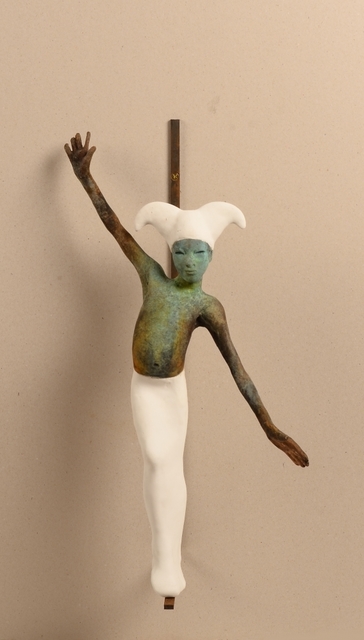 Jesús Curiá, ‘White arlequin II’, 2019, Sculpture, Bronze, Anquins Galeria