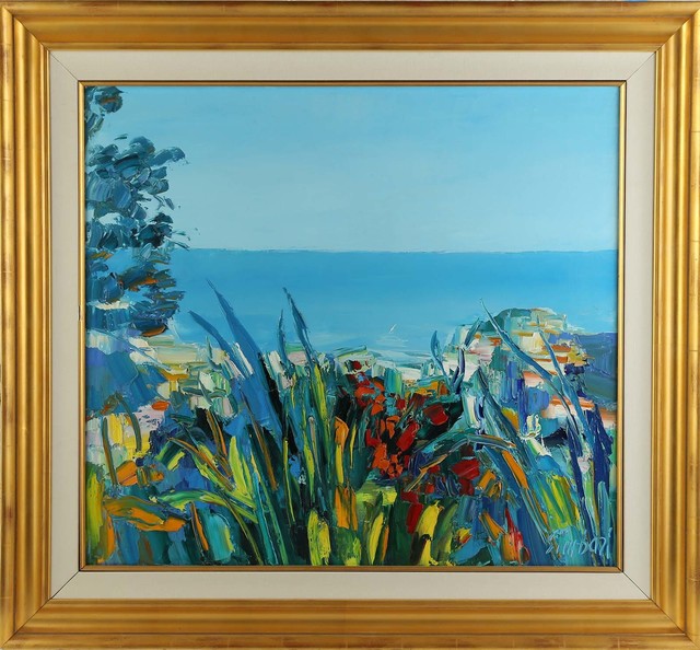 Nicola Simbari, ‘Original Nicola Simbari Coastal Vista Oil Painting Signed Contemporary Art’, 1990-2010, Modern Artifact