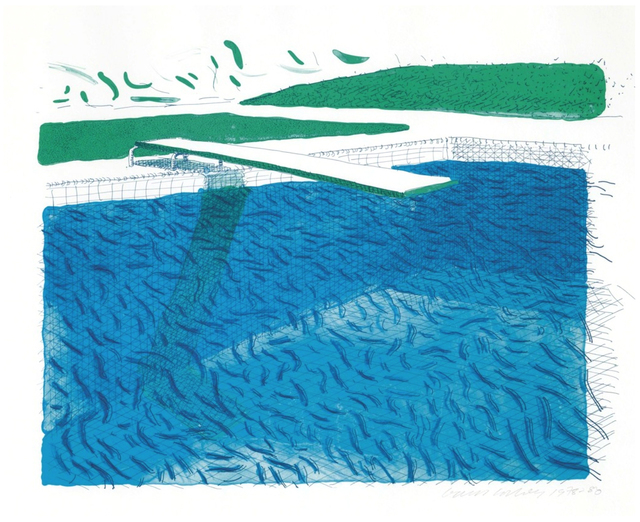 David Hockney, ‘Lithographic Water Made of Lines, Crayons, and Two Blue Washes’, 1978-1980, Upsilon Gallery