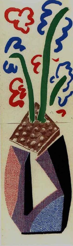 David Hockney - Red, blue and green flowers, July