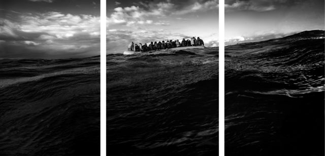 Robert Longo, ‘Untitled (Raft at Sea)’, 2017, Brooklyn Museum