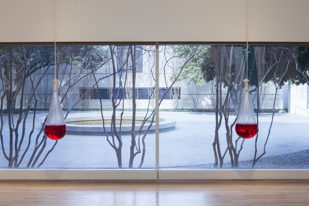 Installation view of "Between Action and the Unknown: The Art of Kazuo Shiraga and Sadamasa Motonaga." Courtesy of Dallas Museum of Art, Dallas (2015) Installation view of "Between Action and the Unknown: The Art of Kazuo Shiraga and Sadamasa Motonaga." Courtesy of Dallas Museum of Art, Dallas (2015)
