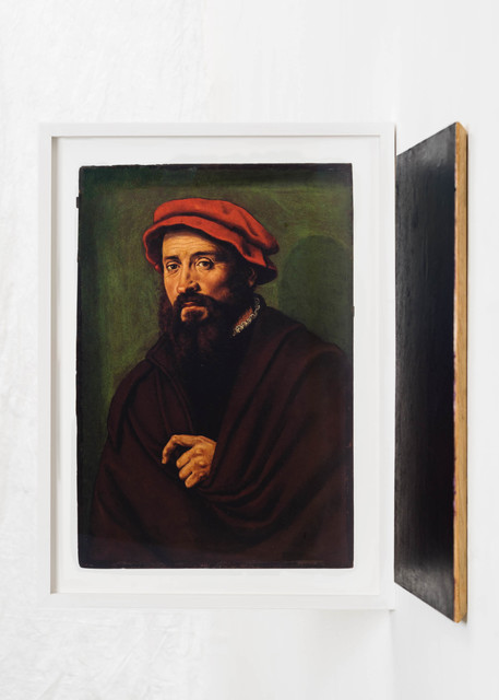 Matts Leiderstam, ‘Kat. Nr. 84.08 (Unknown Unknown)’, 2014, Installation, 2 pigment prints on Hahnemühle Photo Rag Satin Paper, Oil on oak panel, Andréhn-Schiptjenko
