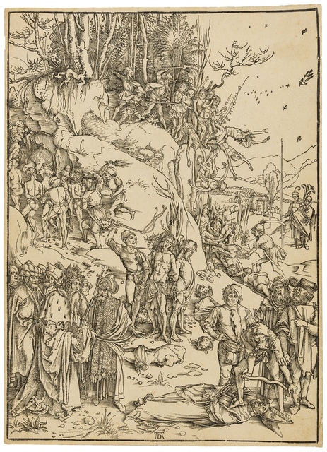 Albrecht Dürer, ‘The Martyrdom of the Ten Thousand’, circa 1496, Print, Woodcut, Forum Auctions