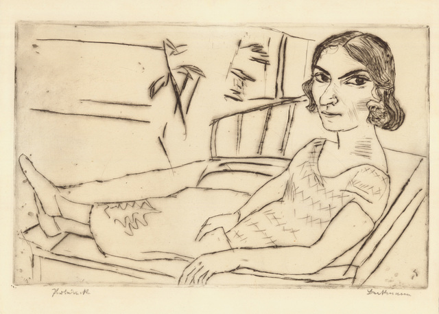 Max Beckmann, ‘ITALIENERIN’, 1923, Print, Drypoint, Jörg Maass Kunsthandel