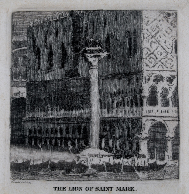 Walter Richard Sickert, ‘The Lion of St. Marks, Venice’, 1915, Print, Etching, Private Collection, NY