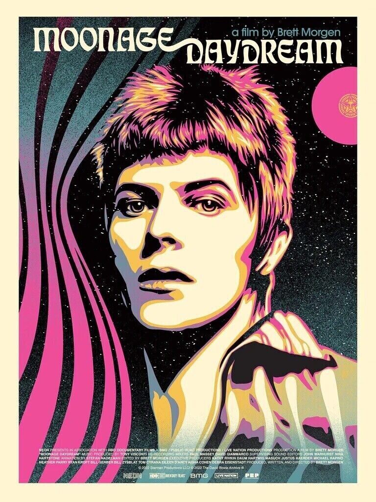 Shepard Fairey & David Bowie Screenprint "Moonage Daydream" Contemporary Street Art