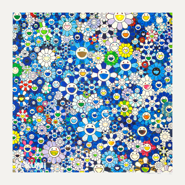 Takashi Murakami, ‘Shangri-la Shangri-la Shangri-la Blue Silkscreen’, 2017, Kumi Contemporary / Verso Contemporary
