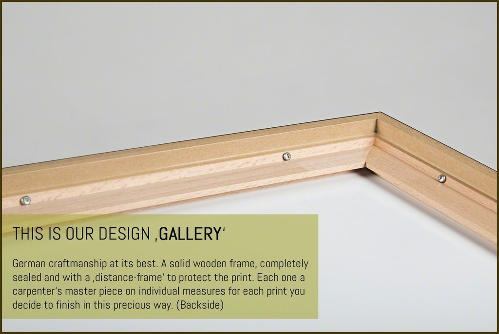 Our framing design 'GALLERY' (backside). Precious craftsmanship we use for all framing work you order. Our framing design 'GALLERY' (backside). Precious craftsmanship we use for all framing work you order.