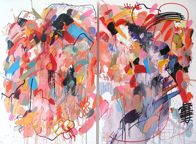 Yassine Mekhnache, ‘ANIMAL DREAM’, 2010, Painting, Mixed Media and Embroideries on Canvas, David Bloch Gallery
