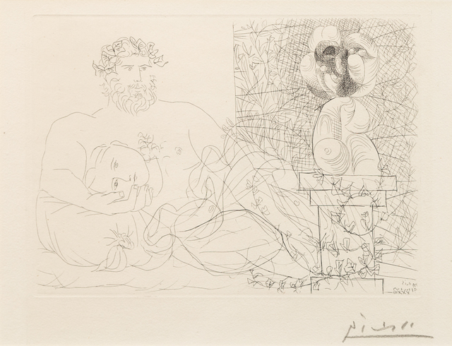 Pablo Picasso, ‘Le Repos du sculpteur et la sculpture surrealiste’, 1933, Print, Etching, Hindman
