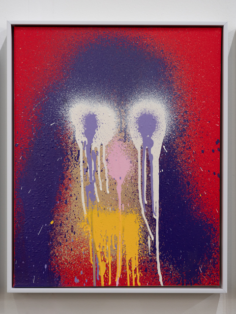 KATSU, ‘Untitled (Survey of Identity Drone portraits)’, 2020, Painting, Atomized enamel on acrylic primed canvas, Diane Rosenstein