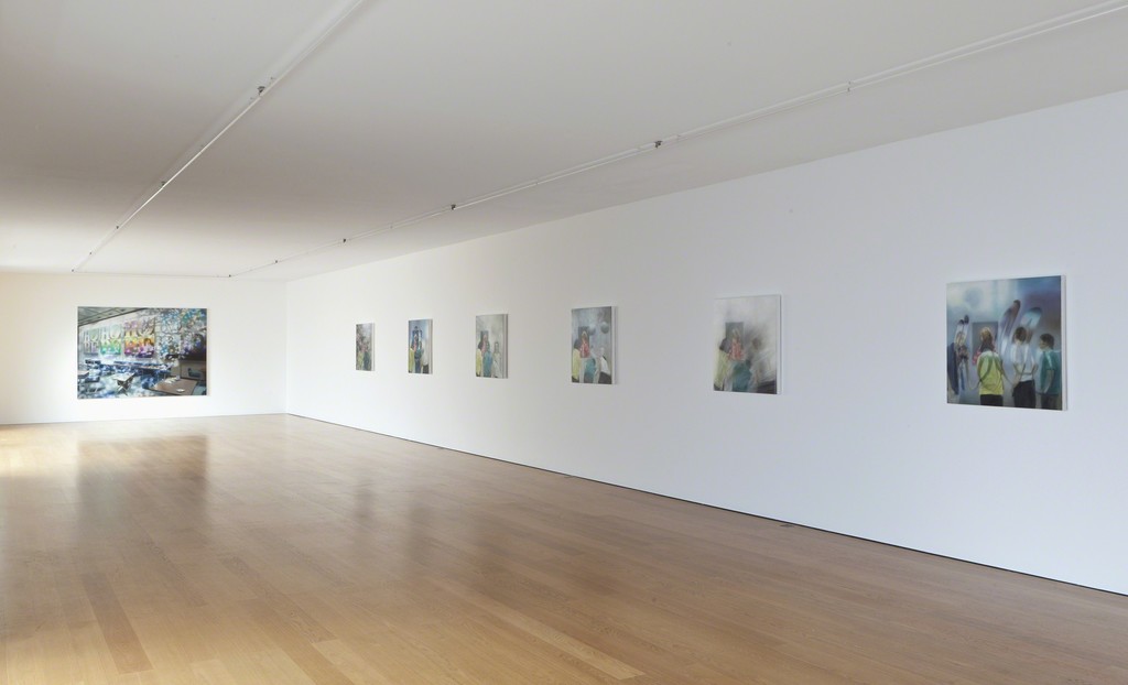 Installation view Karin Kneffel at Galerie Rüdiger Schöttle, 2016.
Photo: Wilfried Petzi. Installation view Karin Kneffel at Galerie Rüdiger Schöttle, 2016.
Photo: Wilfried Petzi.
