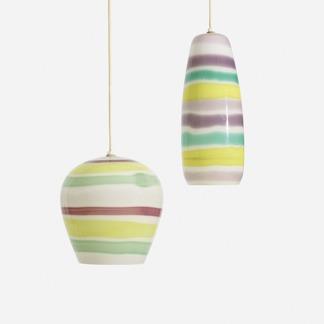 Massimo Vignelli, ‘Fasce Orizzontale pendant lamps, model 4034 and model 4035’, 1954-55, Rago/Wright