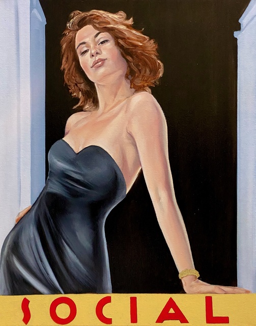 Andres Conde, ‘SOCIAL Veranda’, 2021, Painting, Oil on Canvas, Conde Contemporary