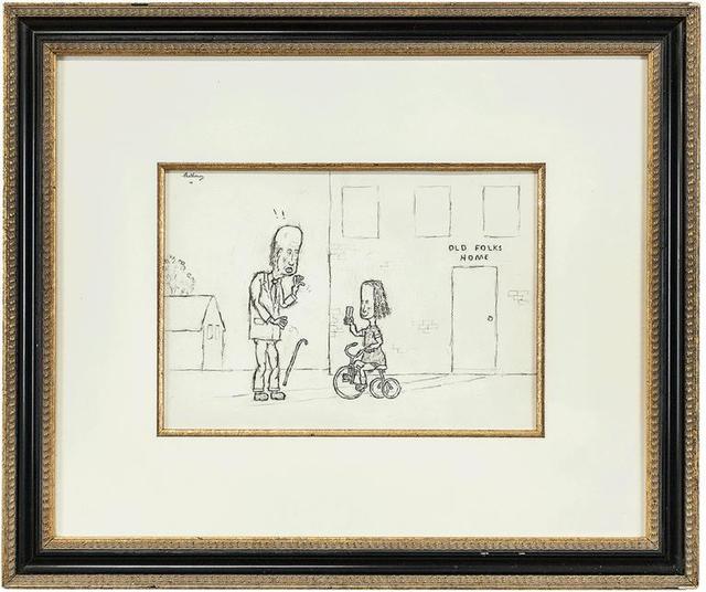 William Anthony, ‘Hershey Chocolate Bar at Old Folks Home’, 20th Century, Drawing, Collage or other Work on Paper, Pencil, Lions Gallery
