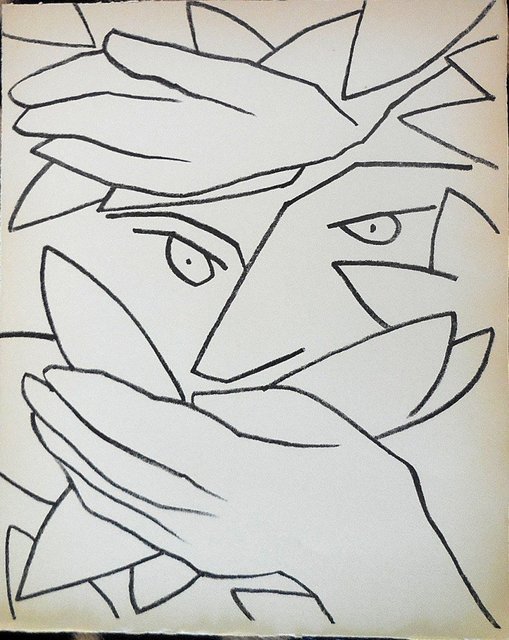 Françoise Gilot, ‘Portrait Head Hiding’, 1950-1959, Lions Gallery