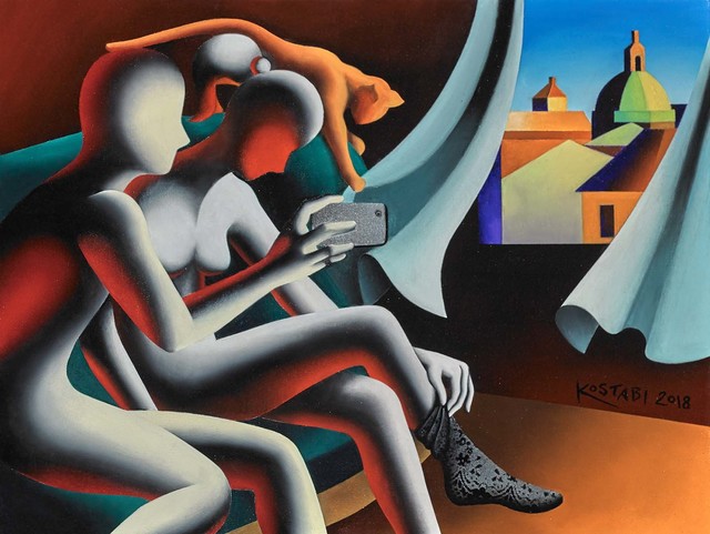Mark Kostabi, ‘The Fabric of Vanity’, 2018, Martin Lawrence Galleries