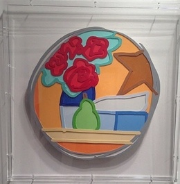 Tom Wesselmann, ‘Still Life with Four Roses and Pear’, 1993, Sculpture, Mixed media on cut out steel, David Benrimon Fine Art