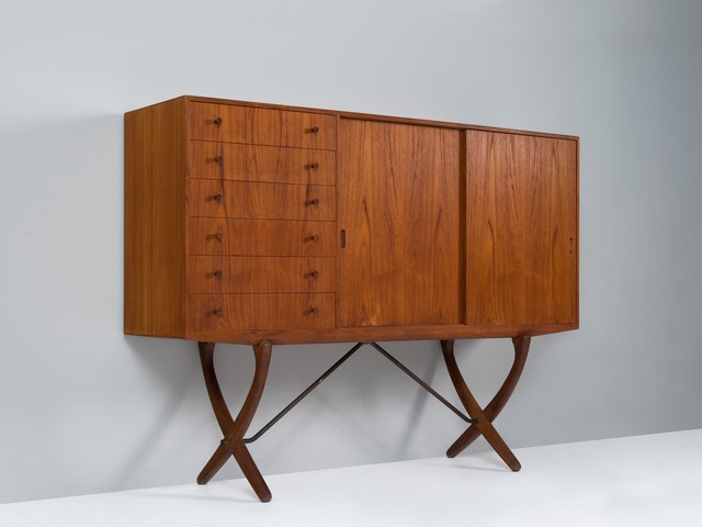 Hans Jorgensen Wegner Hans Wegner Cross Legged Credenza In Teak