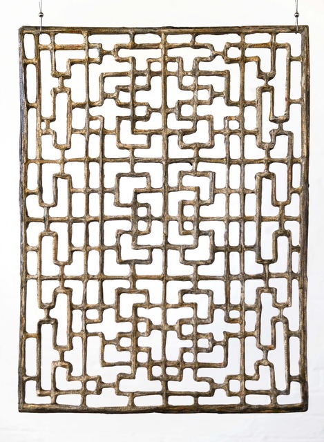 Gordon Cheung, ‘Window 76 x 56 cm’, 2018, Sculpture, Financial Times newspaper, bamboo, Galerie Huit