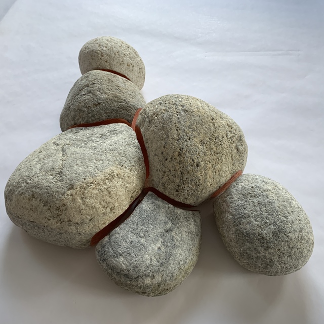 Michael Belmore, ‘A Gathering’, 2019, Sculpture, Stone (marble) & copper leaf, Kinsman Robinson Galleries