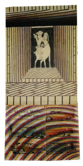 Martín Ramírez, ‘Untitled (Horse and Rider)’, c. 1950, Robert Berman Gallery