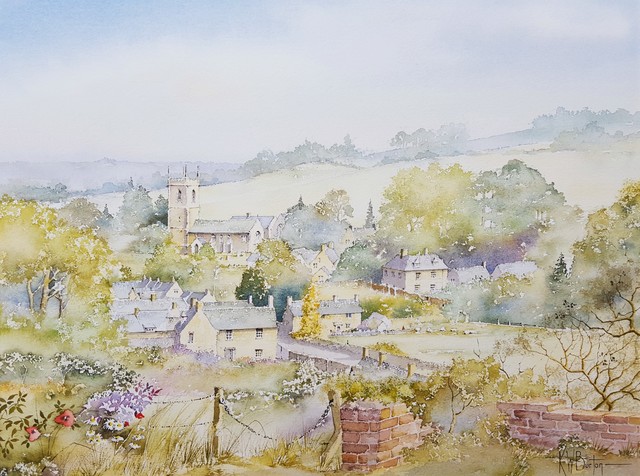 Ken Burton, ‘Naunton, Gloucestershire, UK’, 1988, Drawing, Collage or other Work on Paper, Watercolor, Graves International Art