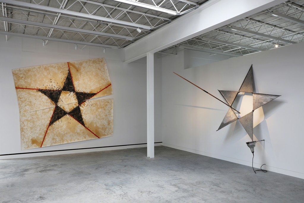 Installation view, Margherita Stein: Rebel With a Cause, Magazzino Italian Art. Gilberto Zorio, Stella, 1978; Gilberto Zorio, Stella, 1991. Photograph by Marco Anelli © 2017. Installation view, Margherita Stein: Rebel With a Cause, Magazzino Italian Art. Gilberto Zorio, Stella, 1978; Gilberto Zorio, Stella, 1991. Photograph by Marco Anelli © 2017.