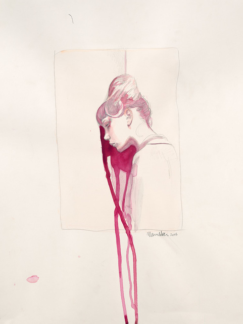 Mercedes Helnwein, ‘Thought (Summer and Wall)’, 2013, Drawing, Collage or other Work on Paper, Watercolor and pencil on paper, KP Projects