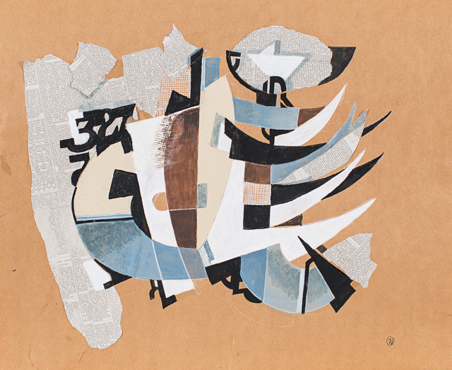 Tom John, ‘Untitled’, 2017, Drawing, Collage or other Work on Paper, Gouache and newspaper collage on paper, Rosenberg & Co.