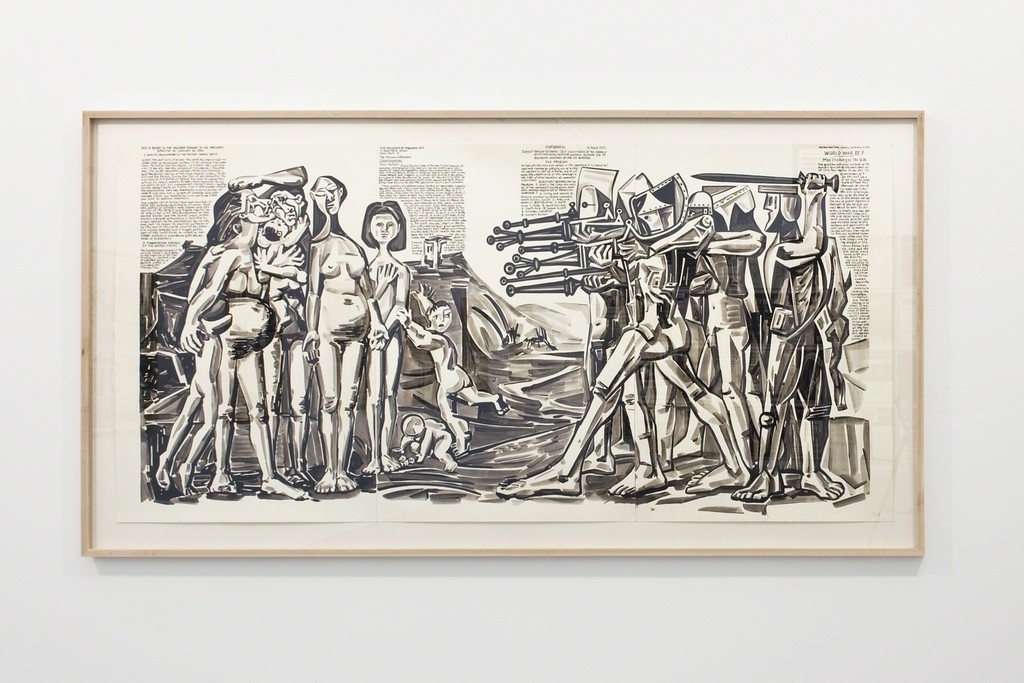 Fernando Bryce “Untitled”, 2018, ink on paper, 103 x 72,7 x 4 cm framed, installation view at Galerie Barbara Thumm, Berlin, Photo: Nici Wegener Fernando Bryce “Untitled”, 2018, ink on paper, 103 x 72,7 x 4 cm framed, installation view at Galerie Barbara Thumm, Berlin, Photo: Nici Wegener