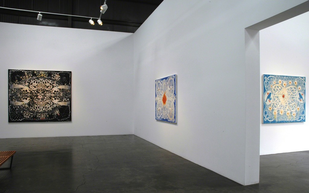 Installation view of Robert Rahway Zakanitch, "From Ordinary Miracles," at Samuel Freeman, May 2010. Installation view of Robert Rahway Zakanitch, "From Ordinary Miracles," at Samuel Freeman, May 2010.
