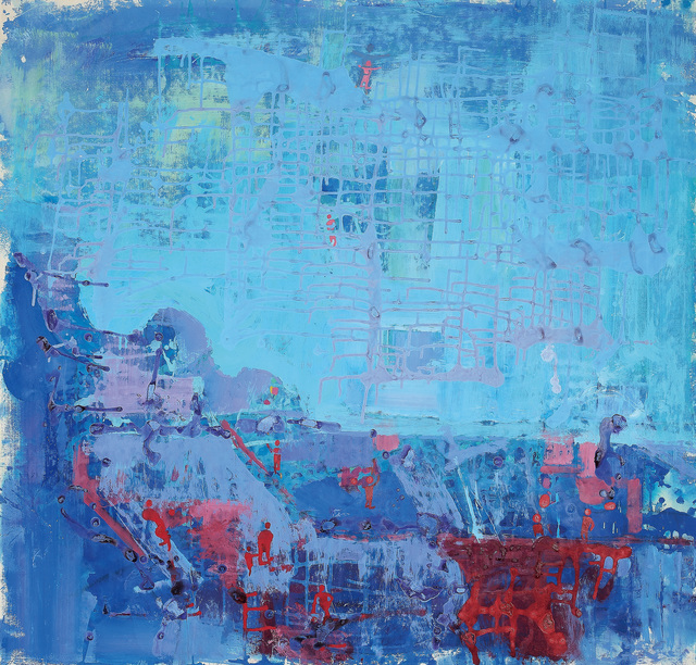 Yi Kai, ‘Pray With Circuit World #2 為線狀世界祈禱#2’, 2015, Painting, Acrylic On Rice Paper, Alisan Fine Arts
