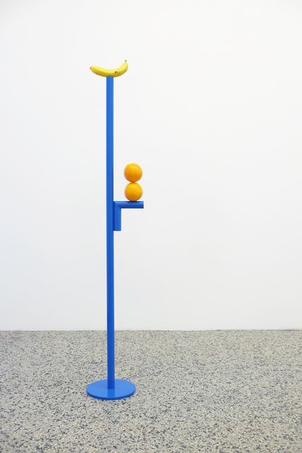 Diango Hernández, ‘Dos naranjas y un platano’, 2017, Sculpture, Powder coated aluminum, fruit, VAN HORN