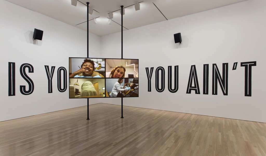 Martine Syms. Installation view, Made in L.A. 2016: a, the, though, only, June 12 – August 28, 2016, Hammer Museum, Los Angeles. Photo: Brian Forrest. Martine Syms. Installation view, Made in L.A. 2016: a, the, though, only, June 12 – August 28, 2016, Hammer Museum, Los Angeles. Photo: Brian Forrest.