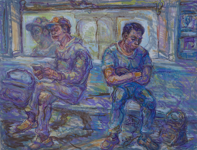 Jeffrey Berman, ‘Subway Duo’, 2019, The Galleries at Salmagundi
