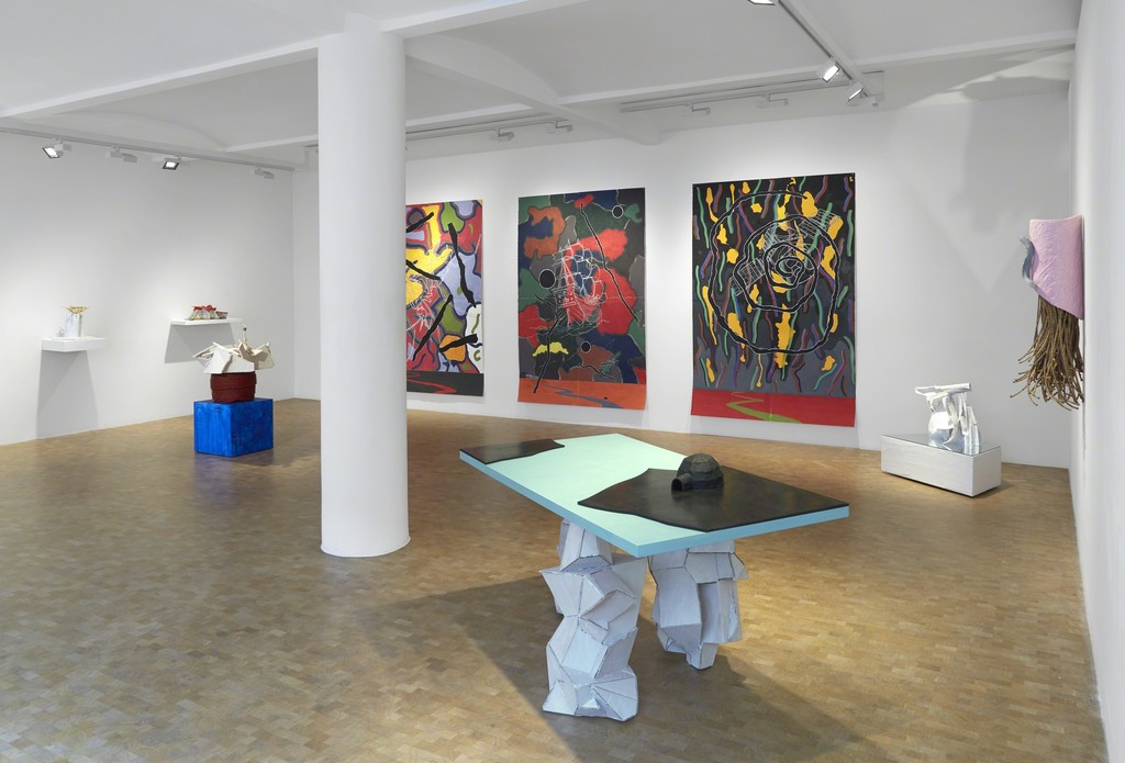 Installation view, Bill Woodrow, Fata Morgana, Crocker Land and the odd Superior Mirage, solo exhibition, Pippy Houldsworth Gallery, London (2017) Installation view, Bill Woodrow, Fata Morgana, Crocker Land and the odd Superior Mirage, solo exhibition, Pippy Houldsworth Gallery, London (2017)