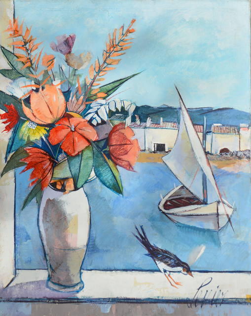 Charles Levier, ‘Vacances (Vacation)’, ca. 1950, Painting, Oil on canvas, Guarisco Gallery
