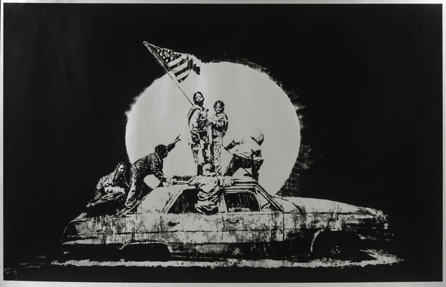 Banksy, ‘Silver Flags’, 2006, Print, Screenprint in colours, Forum Auctions